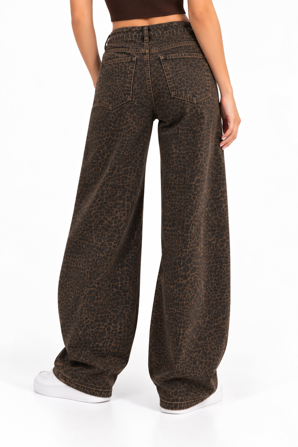 Luna Leopard Balloon Broek – Bruin
