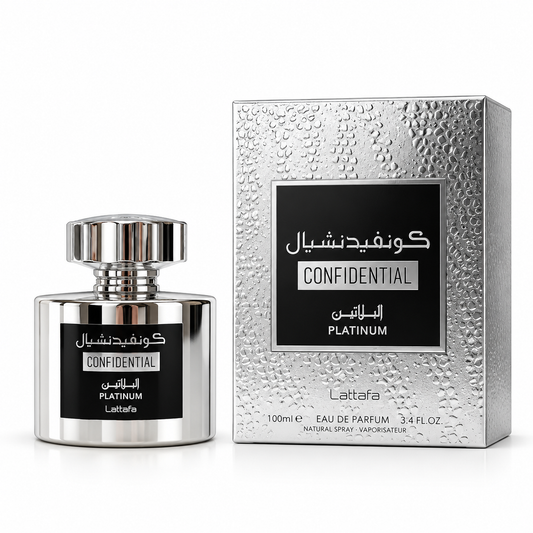 Lattafa Confidential Platinum Eau de Parfum – 100 ml – Made in U.A.E.