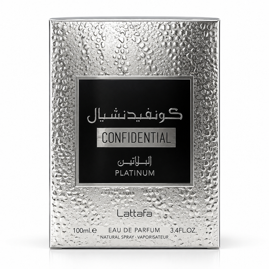 Lattafa Confidential Platinum Eau de Parfum – 100 ml – Made in U.A.E.