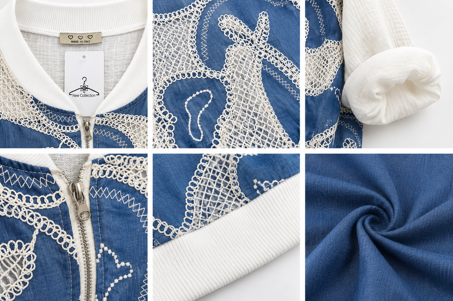Milano Crochet Zip Jacket