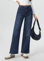 Wide-Leg Jeans met Lurexdetails -Blauw