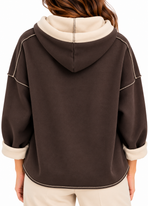 Norderney Casual Hoodie met Contrasterende Capuchon