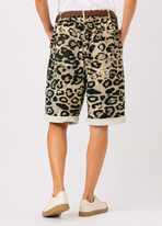 Dames Bermuda met Dierenprint en Riem – Made in Italy