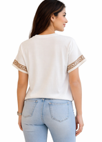 T-Shirt met Blad Design