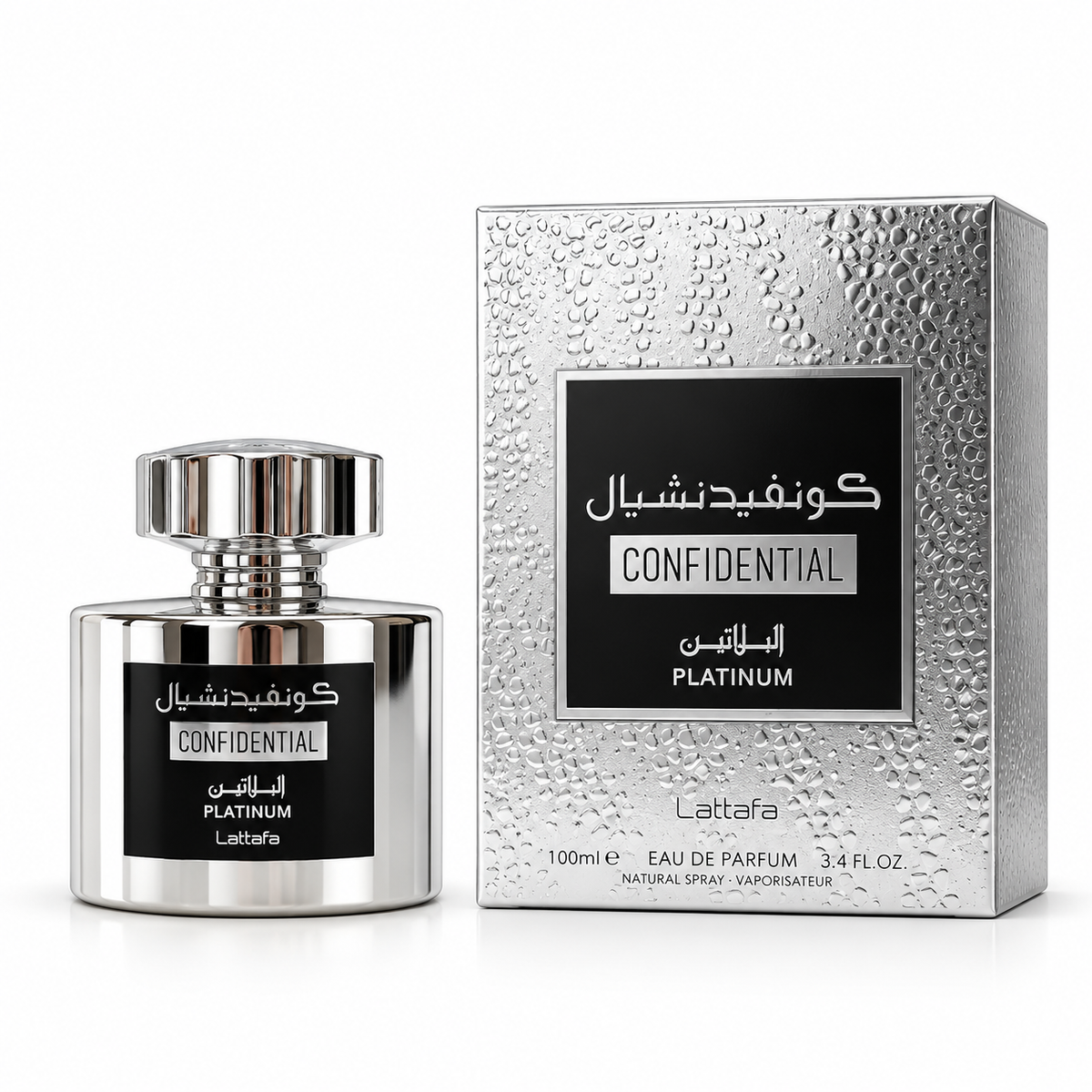 Lattafa Confidential Platinum Eau de Parfum – 100 ml – Made in U.A.E.