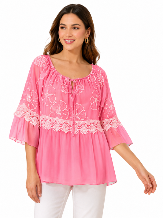 Bella Lace Detail Blouse