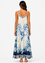 Premium Bloemenprint Maxi Jurk – Italiaanse Stijl
