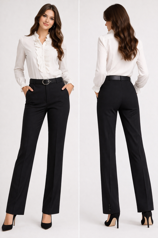 Elegante High Waist Broek met Riem