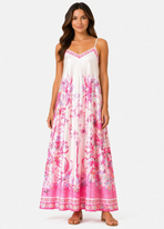 Premium Bloemenprint Maxi Jurk – Italiaanse Stijl