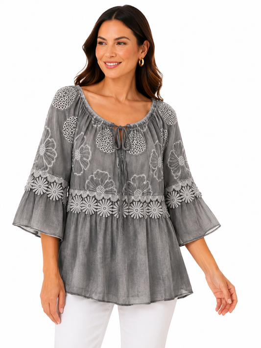 Bella Lace Detail Blouse