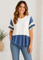 Chique Designer Top met Kant