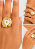 Sunburst Gold Statement Ring