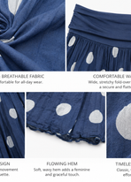 Polka Dot Flared Maxi Skirt