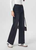 Wide-Leg Jeans met Lurexdetails -Zwart