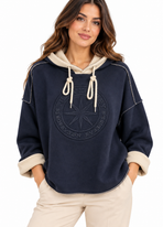 Norderney Casual Hoodie met Contrasterende Capuchon