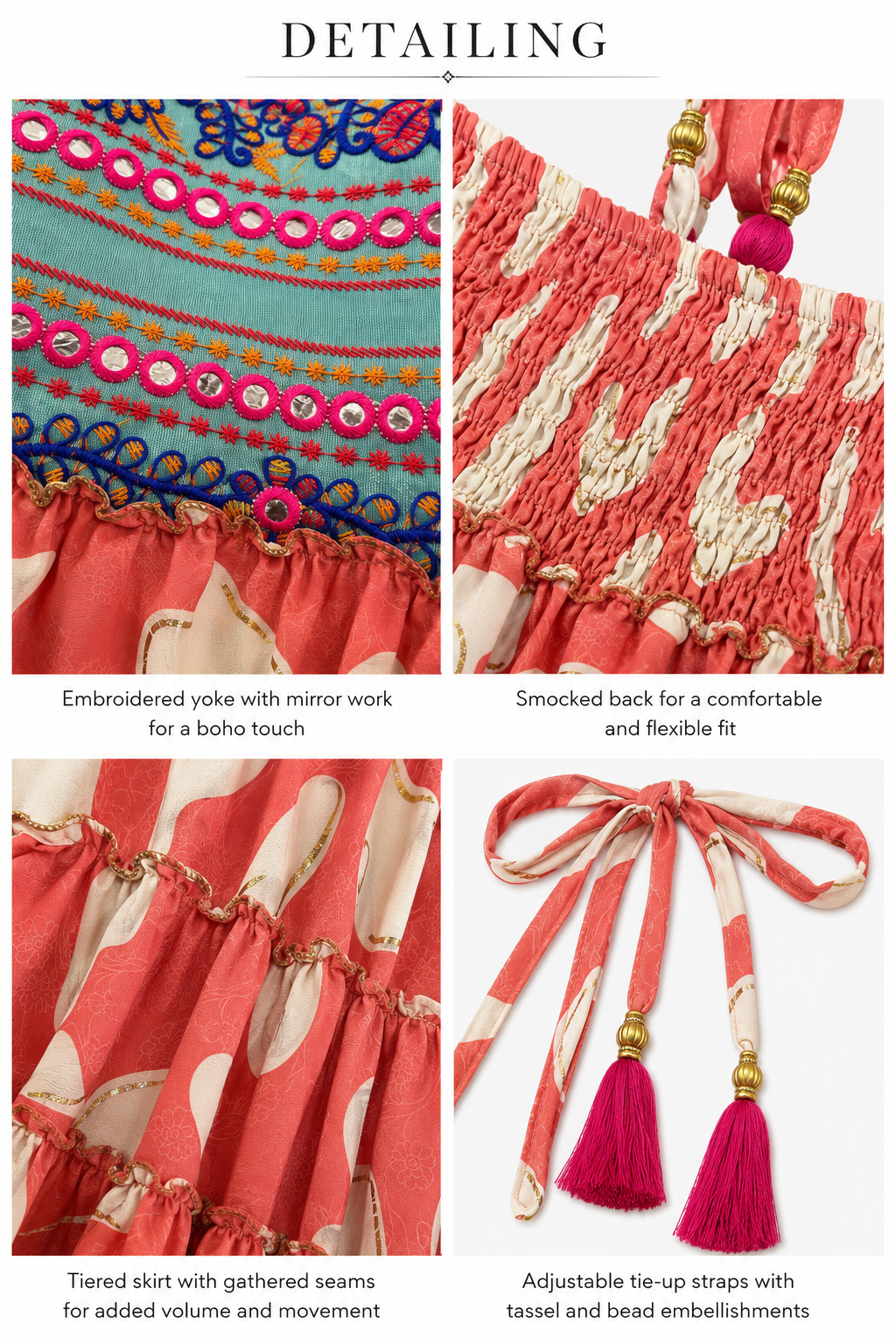 Isla Embroidered Boho Maxi Dress