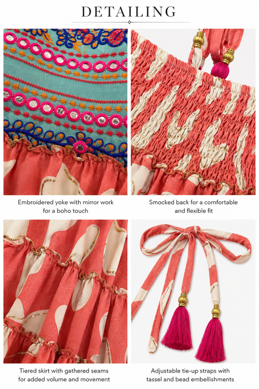 Isla Embroidered Boho Maxi Dress