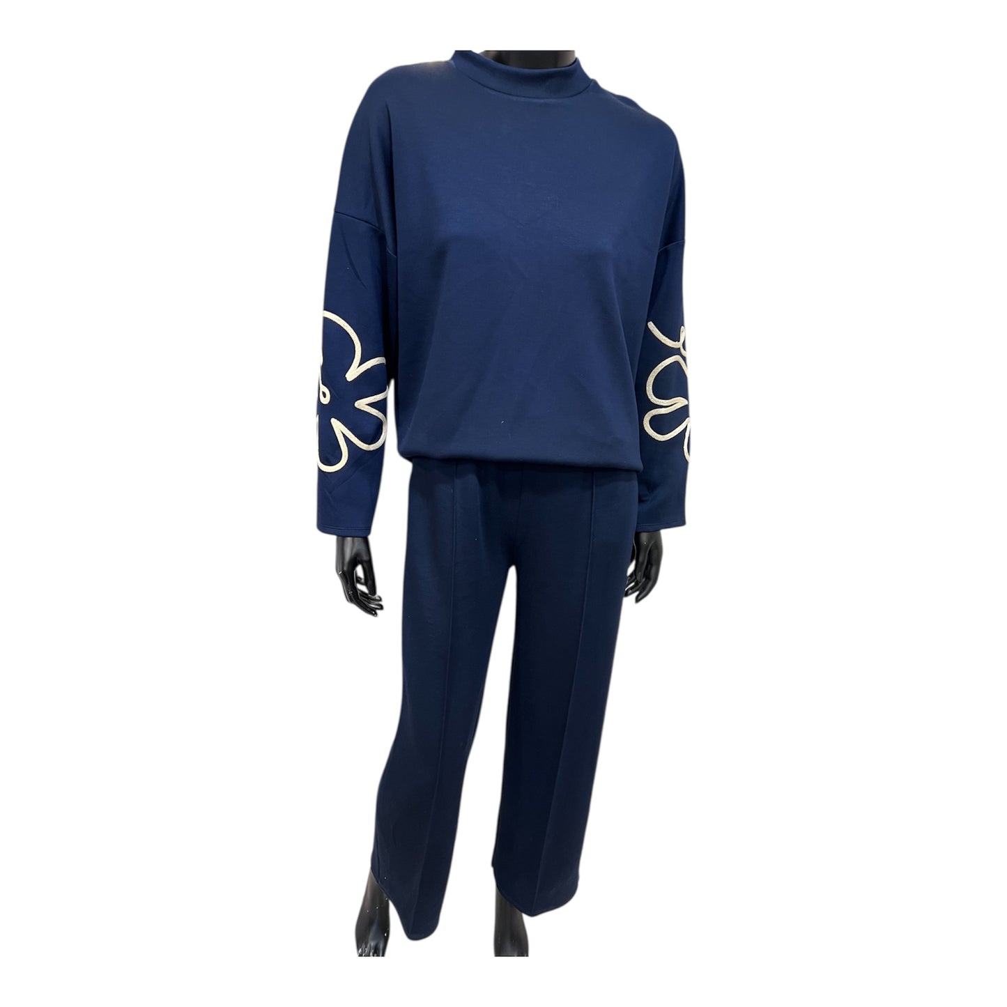 Donkerblauwe Tweedelige Set Bloom