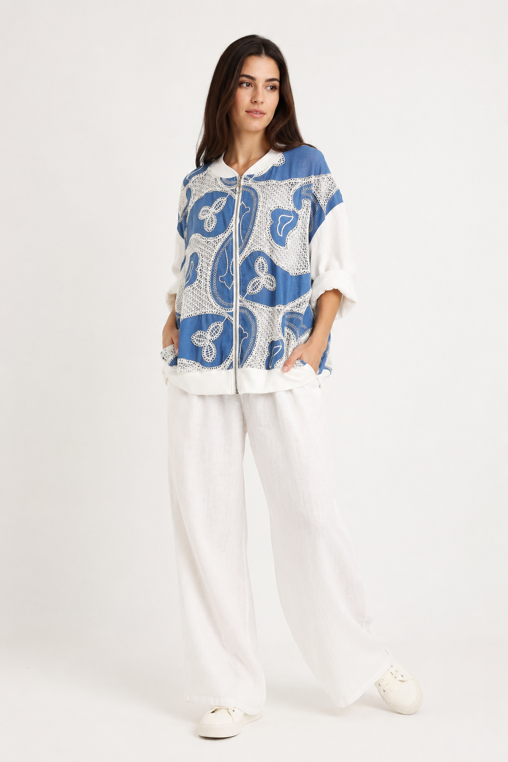 Milano Crochet Zip Jacket