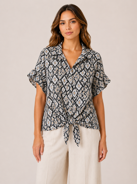 Mila Geometric Blouse