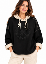 Norderney Casual Hoodie met Contrasterende Capuchon