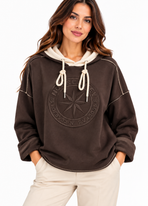 Norderney Casual Hoodie met Contrasterende Capuchon