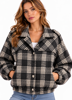 Sienna Check Bomber Jacket