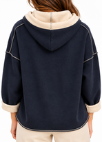 Norderney Casual Hoodie met Contrasterende Capuchon