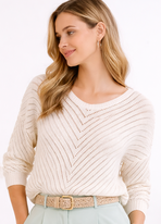 Boho Gebreide Blouse – Licht en Elegant