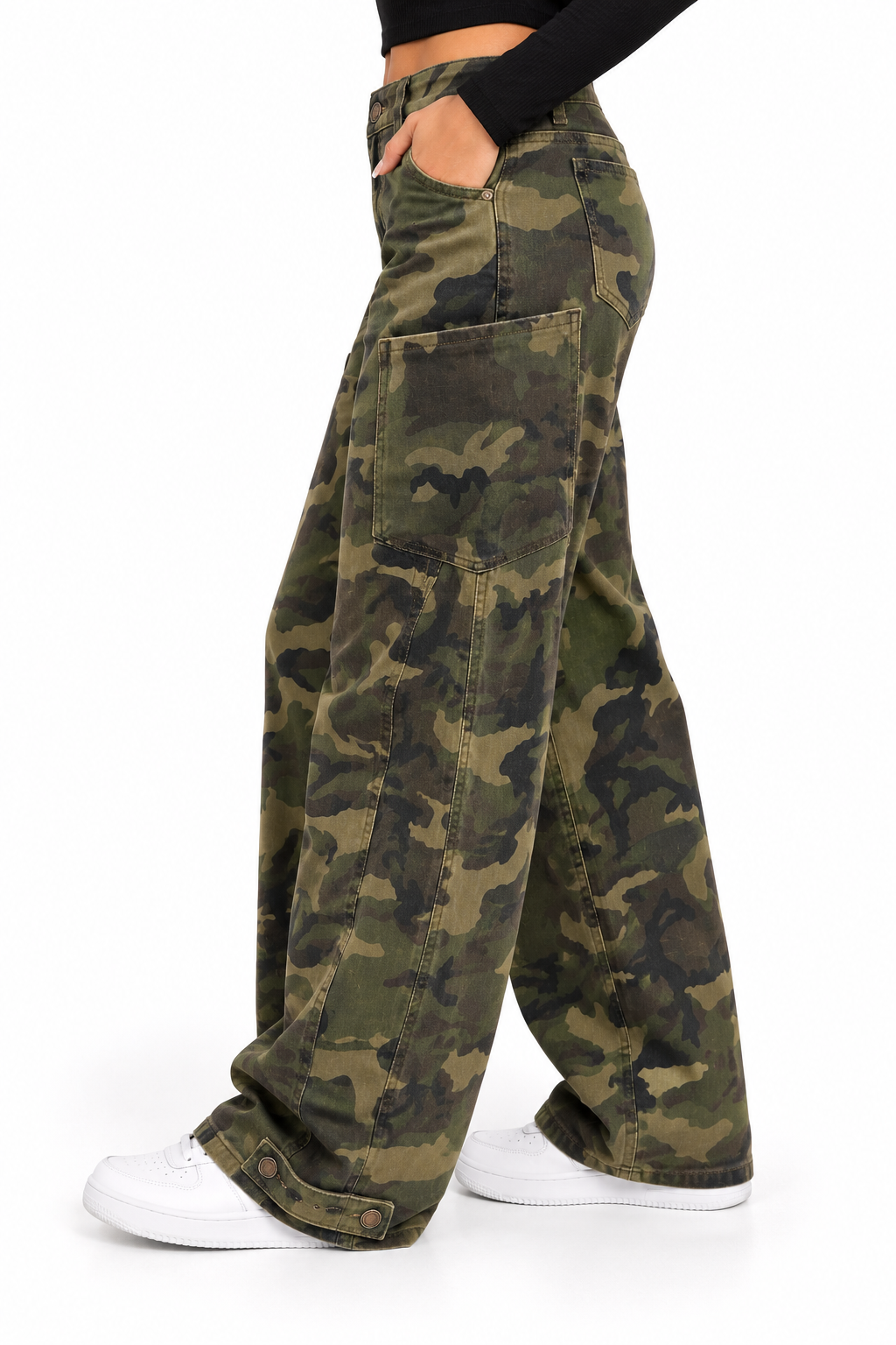 Nova Military Print Cargo Pants.