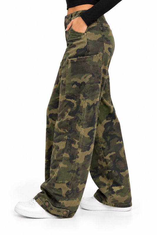 Nova Military Print Cargo Pants.