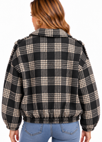 Sienna Check Bomber Jacket