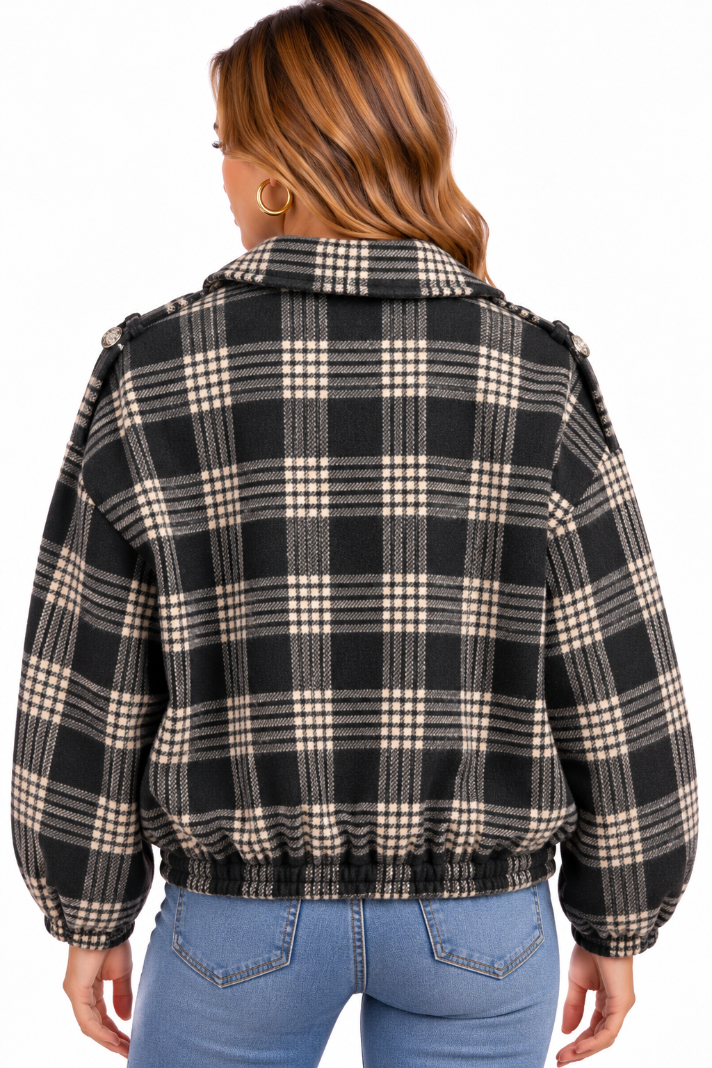 Sienna Check Bomber Jacket