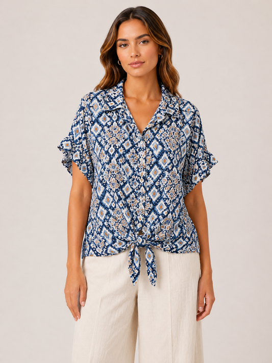 Mila Geometric Blouse