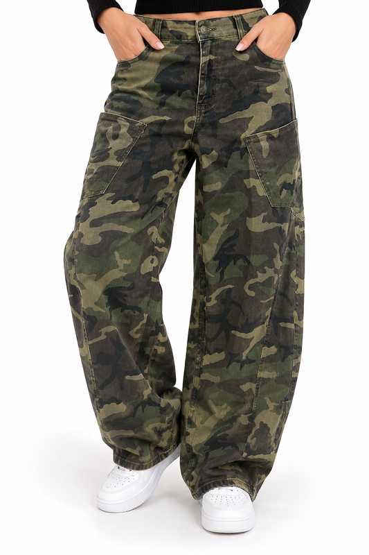 Nova Military Print Cargo Pants.