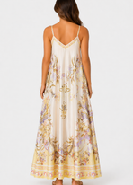 Premium Bloemenprint Maxi Jurk – Italiaanse Stijl