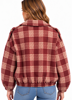 Sienna Check Bomber Jacket