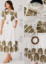 Luxe Bladprint Jurk