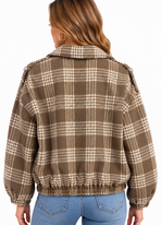 Sienna Check Bomber Jacket