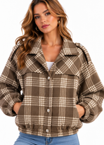 Sienna Check Bomber Jacket