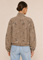 Floral Embroidered Zip Jacket – Made in Italy