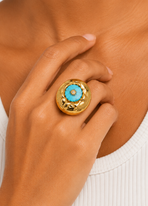 Sunburst Gold Statement Ring