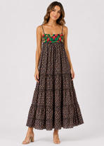 Isla Embroidered Boho Maxi Dress