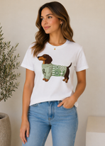 Trendy Teckel Graphic Tee – Zacht Katoen