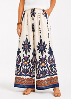 Wijde Zomer Broek met Print – Trendy & Elegant