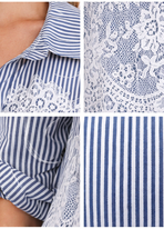 Gestreepte Blouse met Kantdetails – Elegant & Stijlvol