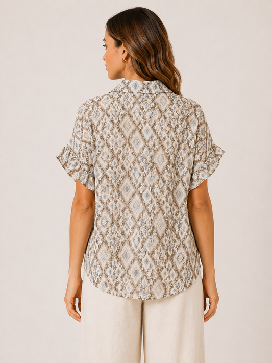 Mila Geometric Blouse