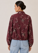 Floral Embroidered Zip Jacket – Made in Italy
