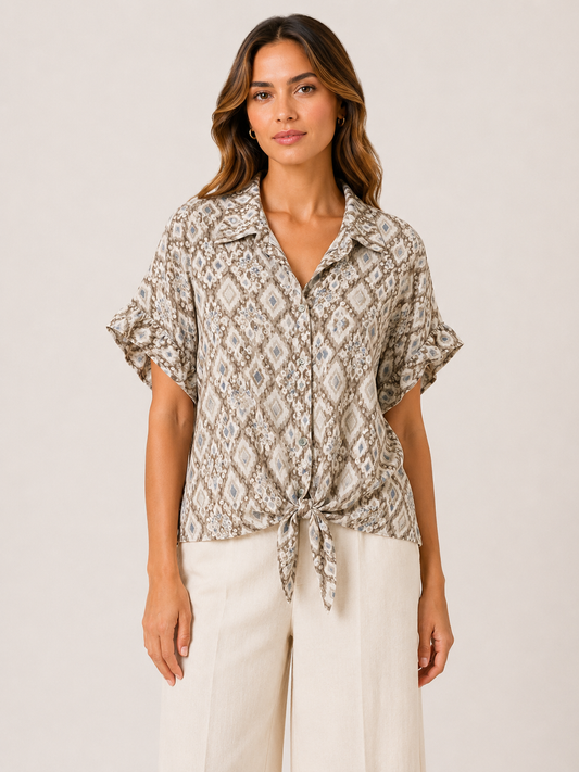 Mila Geometric Blouse