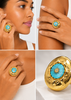Sunburst Gold Statement Ring